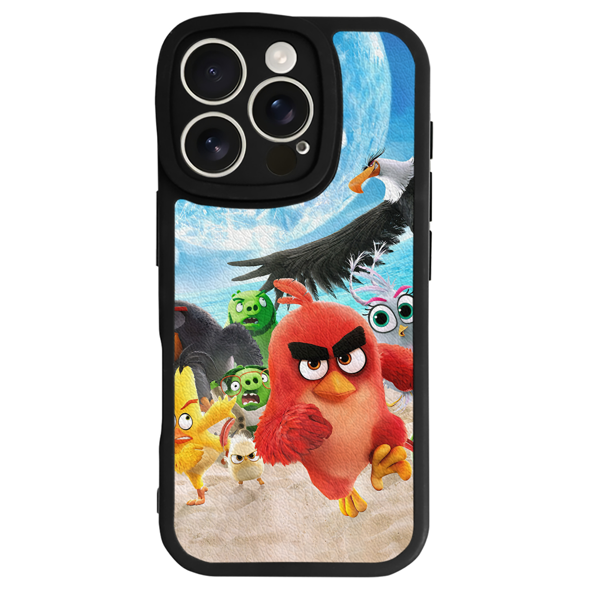 （画像用） Angry Birds アングリーバード 【iPhone 16シリーズ対応】シリコンスマホケース（レザー調） 材質：シリコン